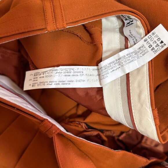 Zara The Straight Tapered Trousers in Geranium Color Size XL Style  2659/460/616 - Picture 13 of 13